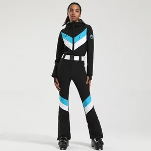 <b>Waterproof</b> One Piece Women's Ski Suit Slim Fit <b>Snowsuit</b> Breathable Winter Jumpsuit Windproof Snowboarding Coverall Outdoor Wear - Product Image 1