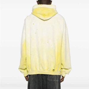 <b>Men</b> Premium Distressed Wash Hoodie Heavyweight Cotton Streetwear OEM ODM Supplier - Product Image 2