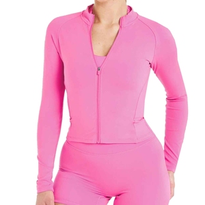 Veste de yoga pour femme, choix populaire, coupe ajustée, légère, sweat à capuche de fitness, haut respirant pour la gym et les activités sportives - Product Image 5