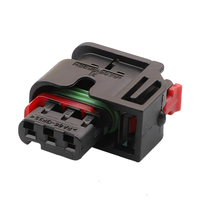 Connecteur Électrique Automobile Scellé 3 Broches Jinhang3p-BH avec Verrou de Sécurité Rouge pour Capteur de Position d'Arbre à Cames et Capteur de Radar de Stationnement VW BMW
