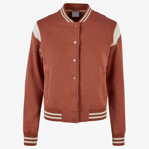 High Quality Breathable <b>Sheep</b> <b>Skin</b> Women's Winter Varsity <b>Jacket</b> with Embroidery Logo Regular Fit OEM Custom Service - Product Image 1