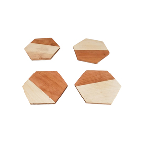 Handmade Round White <b>Marble</b> And Wood Coasters <b>Set</b> Of 4 Natural Acacia Wood Drink Coaster For <b>Coffee</b> <b>Table</b> And Home Decor - Product Image 2