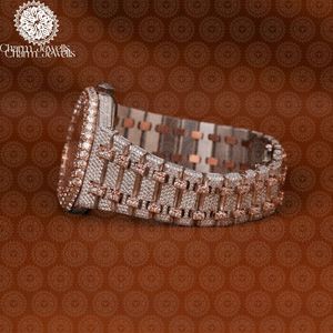 Charm Jewells Montre de luxe pour homme, boîtier carré, 40 mm, cristal saphir, analogique, mécanique, acier inoxydable, fermoir papillon, 10 bars - Product Image 3