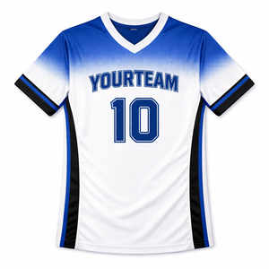 Fabricant de maillots de football personnalisés OEM, personnalisable, séchage rapide, respirant, tissu 100% polyester, sublimation du nom et du numéro du joueur - Product Image 4