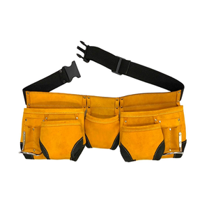 Yellow Multi-Function Tool <b>Bag</b> with Adjustable Strap 10-14 Pockets Waist Tool Holder for Universal Storage - Product Image 1