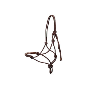 Cabestro de cuero para caballo con herrajes de latón para uso ecuestre - Product Image 6