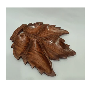 Wood Dry Fruit Tray High Food Plate <b>Square</b> Multi-Functional Serving Platter Rustic Design Handcrafted Snack Display Trays - Product Image 2