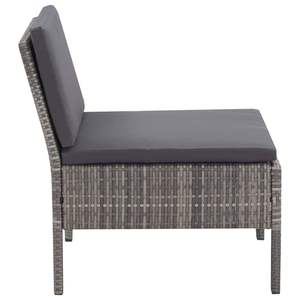 Conjunto de sofás de jardín de ratán gris de polietileno (PE) - Product Image 4