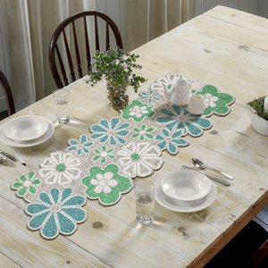 Chemin de table perlé fait main Royal, brodé floral, nappe décorative pour hôtel, restaurant, salle à manger, cadeau de mariage - Product Image 4