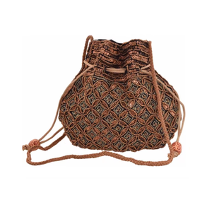 Trendy Handcrafted Potli Bag Embellished Silk <b>Clutch</b> for Bridal, <b>Wedding</b> & Parties - Product Image 1