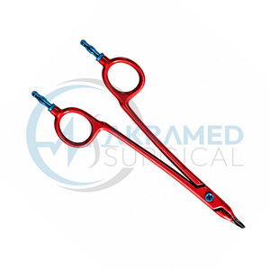 Tijeras Bipolares Premium Rectas de 14cm, 16cm, 18cm y 20cm, Instrumento Quirúrgico de Acero Inoxidable Rojo - Product Image 3