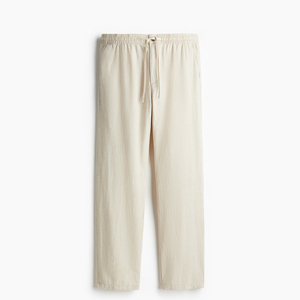 กางเกงขายาวผ้าลินินผสมทรงปกติสำหรับผู้ชาย น้ำหนักเบา ระบายอากาศได้ดี เหมาะสำหรับใส่ลำลอง ทำงาน หรือใส่สบายๆในชีวิตประจำวัน - Product Image 1