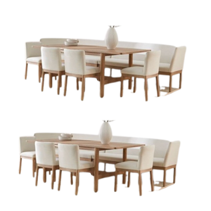 Juego de comedor súper cómodo con sillas de cojín de tela Juego de mesa de comedor para restaurante y muebles de comedor - Product Image 2