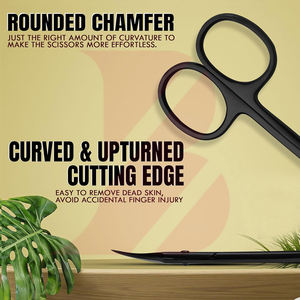 Tijeras para Cutículas en Color Negro Sólido con Estuche de Cuero, Duraderas, Ligeras, Personalizadas, del Mejor Proveedor, Hechas en Pakistán - Product Image 5