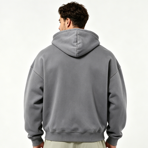 Sudadera con Capucha Personalizada con Pedrería, 100% Algodón, Unisex, Sólida, de Invierno, Holgada, con Bolsillos, Transpirable, 550 Gramos, Gruesa - Product Image 4