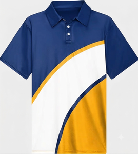 Camiseta de Golf para Hombre, Unisex, Antiarrugas, con Estampado, Logotipo Personalizado en la Parte Delantera, 100% Poliéster, Manga Corta, Verano, Gran Venta - Product Image 2