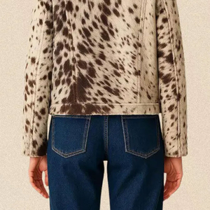 Women's Top Trending Custom Leather <b>Jackets</b> for Autumn Winter Solid Pattern Turn Down Collar Design with <b>Fur</b> Lining Full Sleeve - Product Image 6
