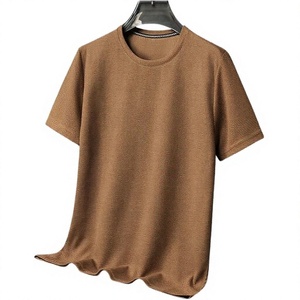 T-shirt en coton surdimensionné pour homme, manches courtes, col rond, imprimé lettres sur le devant, style décontracté, respirant, en jersey tricoté - Product Image 5