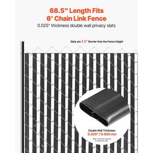 Doghe per Recinzione a Catena in HDPE ad Alta Densità a Doppia Parete con Blocco Verticale sul Fondo per la Privacy, Ideali per Giardini - Product Image 2