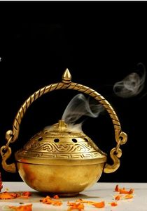 High Quality Antique Metal <b>Incense</b> Burner With Lid For Temple Prayer Yoga Meditation And Relaxation Space - Product Image 6