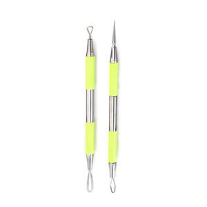 Juego de Herramientas para Eliminar Puntos Negros de Acero Inoxidable, Extractor de Acné, Espinillas e Imperfecciones con Mango de Diseño de Dos Colores, Tratamiento para el Acné - Product Image 1