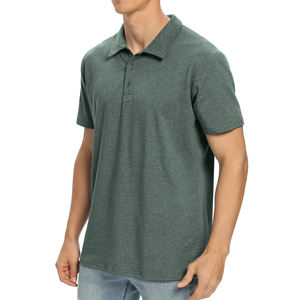 Polos de hombre de alta calidad con logotipo personalizado, de algodón y poliéster, de secado rápido, transpirables, para golf, con bordado. - Product Image 5