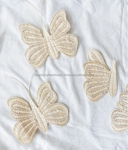 Mariposa de ratán para decoración de habitación de niños, Mimbre Natural, respetuoso con el medio ambiente y duradero - Product Image 5