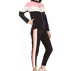 Survêtement de jogging personnalisé pour femme en mélange de coton, coupe classique, tendance, décontracté, pour la gym et le sport - Product Image 2