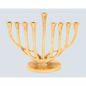 Jaffsexports Menorah Candelabre à 9 Bras en Aluminium Écologique, Portable, Durable, Fait Main, Décoration Religieuse pour la Maison - Product Image 3