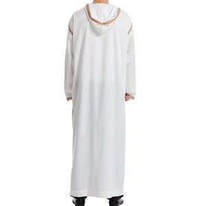 ชุดโทบผู้ชายปักลายทองหรูหรา เสื้อผ้าอิสลาม ชุดทางการแบบซาอุดิอาระเบีย ชุดโทบสีขาวแบบดั้งเดิมสำหรับผู้ชาย เสื้อผ้าอิสลาม - Product Image 2