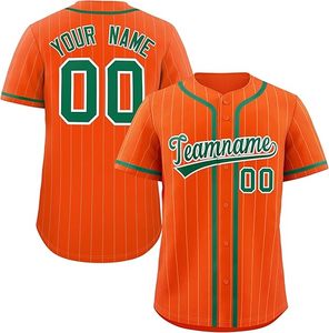 Custom Sublimation Logo Print Breathable <b>Baseball</b> Uniform Set Softball Jersey Strip Shirts Anti-Bacterial Quick Dry V-neck 100% - Product Image 1