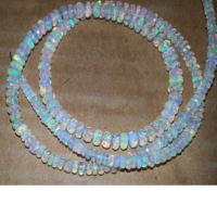 Perles de pierres précieuses en opale d'Éthiopie blanche naturelle facettées de 6 mm et 8 mm, en forme de rondelle, certifiées IGI, pour la fabrication de bijoux