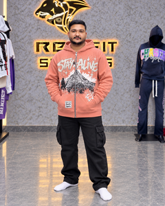 Sweat à capuche unisexe personnalisé avec fermeture éclair, style streetwear oversize, sweat-shirt graphique en polaire, veste d'hiver épaisse, vente en gros OEM - Product Image 1