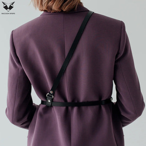 Fully Customized Multiple Buckle Holes Unique Cross-Body Shoulder Strap Handmade Black <b>Leather</b> Body <b>Harness</b> For Wholesale Rate - Product Image 6