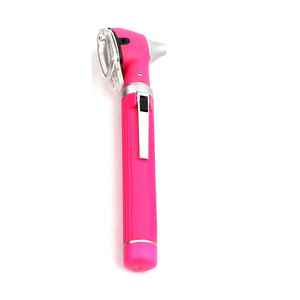 Otoscopio de Fibra Óptica Rosa de Bolsillo, Set de Diagnóstico ORL Portátil, Herramienta Médica para Examen de Oído con Iluminación Brillante - Product Image 3