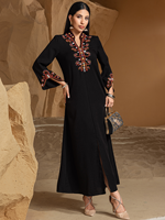 Abaya sur mesure, abaya de Dubaï, abaya noire en gros, abaya de luxe, robe musulmane pour femmes, abaya brodée, abaya modeste, fabricants OEM