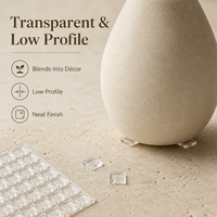 Butoirs de tiroir plats en PVC transparent, autocollants, protection de surface 15x4mm