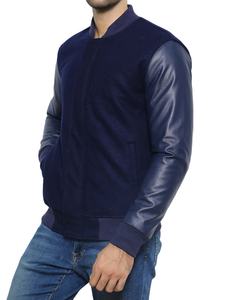 Varsity <b>Jacket</b> Embroidered Men's Varsity Letterman <b>Jackets</b> With leather Sleeve - Product Image 3