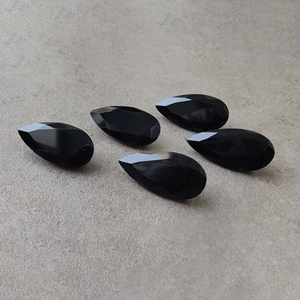 พลอยแบล็คออนิกซ์ทรงหยดน้ำเจียระไนเกรด AAA+ สำหรับทำเครื่องประดับ - Product Image 5