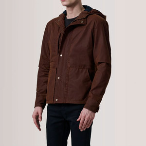Chaqueta Bomber Impermeable de Lona para Hombre, Diseño Elegante, Color Liso, Mangas Largas, Estilo Casual - Product Image 3