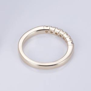 Nuevo Anillo de Eternidad Clásico de Oro Rosa con Diamantes de Moissanita de Corte Esmeralda para Boda, Compromiso, Aniversario, Regalo de Fiesta - Product Image 3