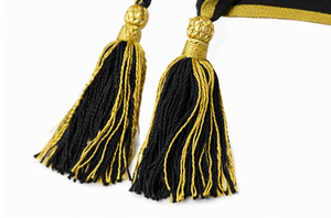 Ceinture de taille or et noir de qualité supérieure pour robe de cérémonie, style élégant et classique, tissu de haute qualité pour événements - Product Image 6