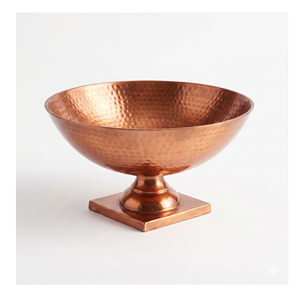 Trending Design <b>Top</b> Trend Dinner <b>Table</b> Brass Pedestal Bowl Handmade Metal Serving Dish <b>Decorative</b> Tableware for Food Display - Product Image 4