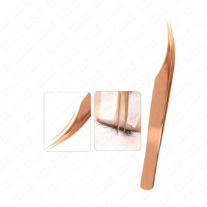 Custom Gold Color Stainless Steel Eyelash Extension Tweezers Pointed Tip Lash Applicator <b>Tool</b> for Precision Beauty Work - Product Image 6