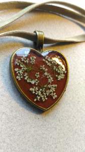 Pendentif créatif en forme de corne d'animal et de fleur séchée, breloque trèfle à quatre feuilles, fait main pour bijoux DIY - Product Image 4