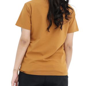 Camiseta de Manga Corta con Cuello Redondo de Color Sólido Personalizada para Mujer, Ajuste Delgado, Algodón, Informal, Verano, Básica, Cómoda para Uso Diario - Product Image 3