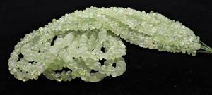 Perles de préhnite brute naturelle 6-7 MM, perles de pierres précieuses de préhnite lisse naturelle, 16 pouces, perles de préhnite brute verte - Product Image 4