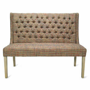 Modern Loveseat Settee Button Tufted <b>Sofa</b> Couch Upholstered Banquette Dining <b>Bench</b> Living Room Furniture - Product Image 1