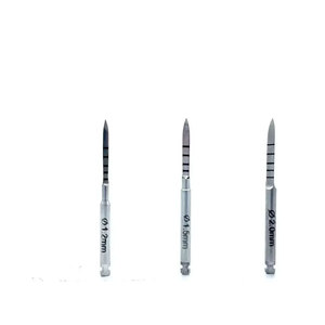 ดอกสว่านสำหรับการผ่าตัดช่องปาก ใช้ในงานทันตกรรม ห้องปฏิบัติการทันตกรรม สำหรับการปลูกถ่ายฟัน ดอกสว่านแบบปลายแหลมยาว ขนาด 1.2/1.5/2.0 มม. ชุด 3 ชิ้น - Product Image 5