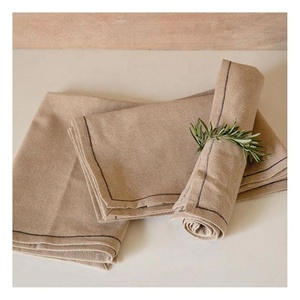 DTG Direct Usine Meilleur Prix 100% Coton Biologique Indien Exportateurs GOTS Certificat Beige Linge de Table Linge Vente Chaude Serviette - Product Image 6